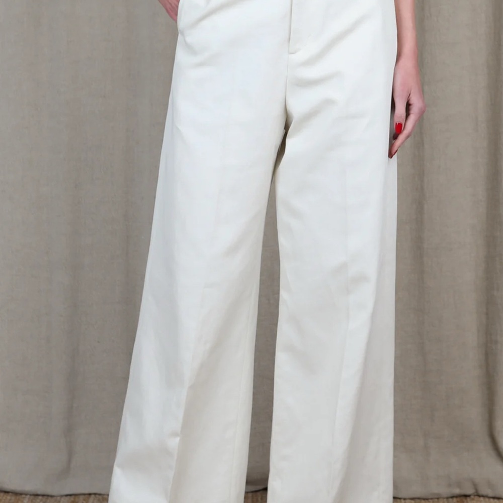 Elegant Cream Wide-Leg Pants Nili lotan johan Pants Almost new size 0 women's